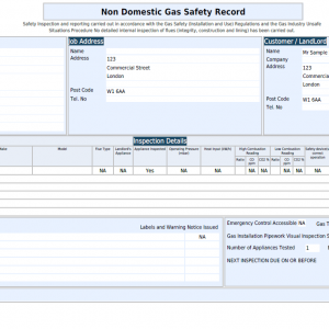 commercail gas certificate