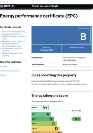 EPC Certificate 