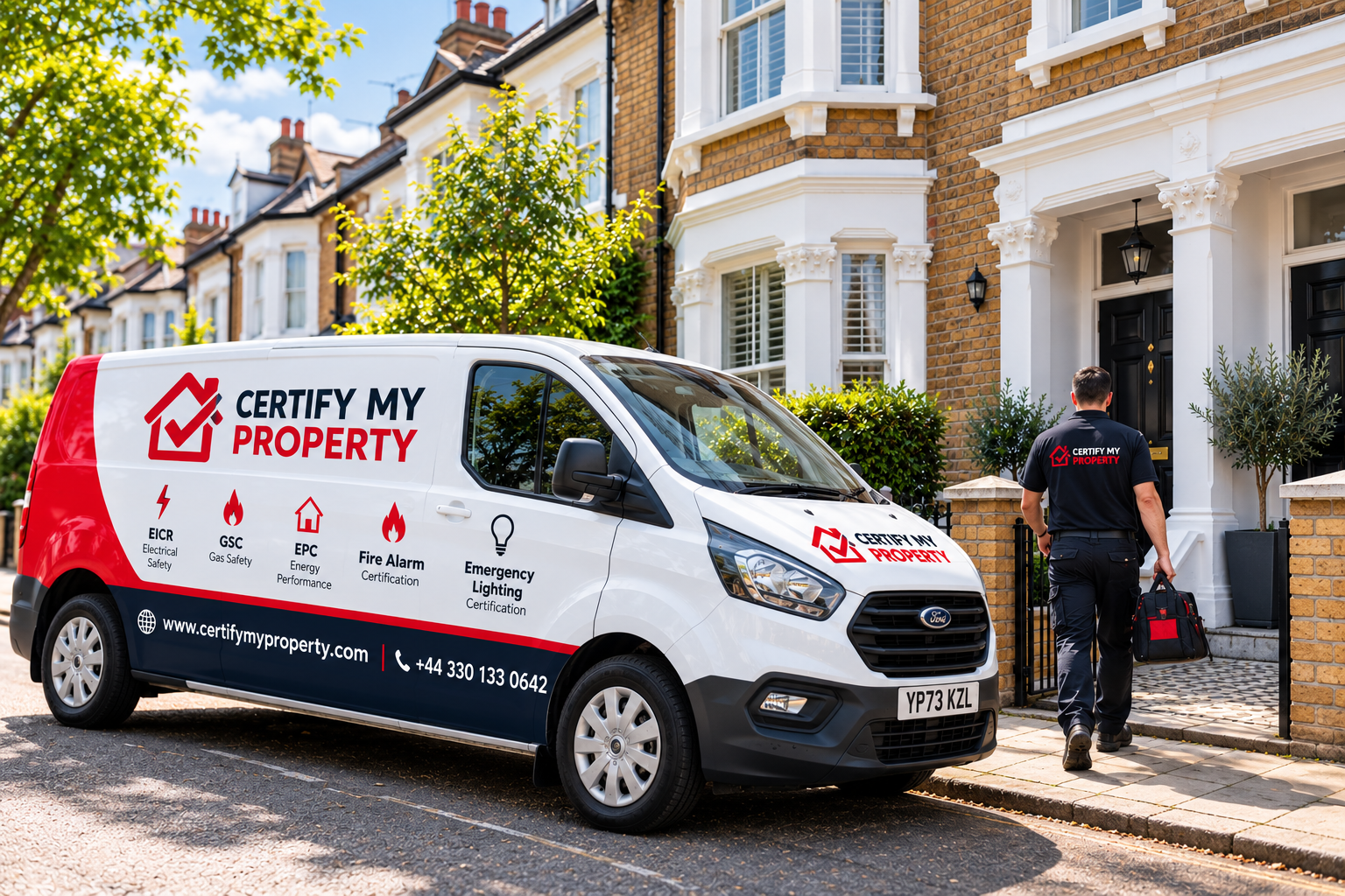 Certify My property outside a London house